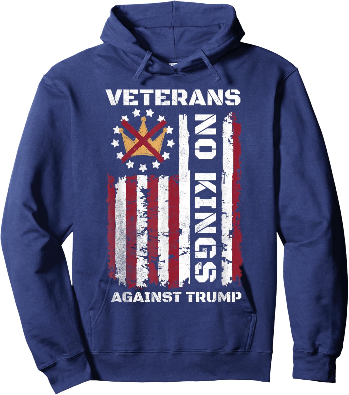 Veterans No Kings Hoodie - Hoodie | Navy