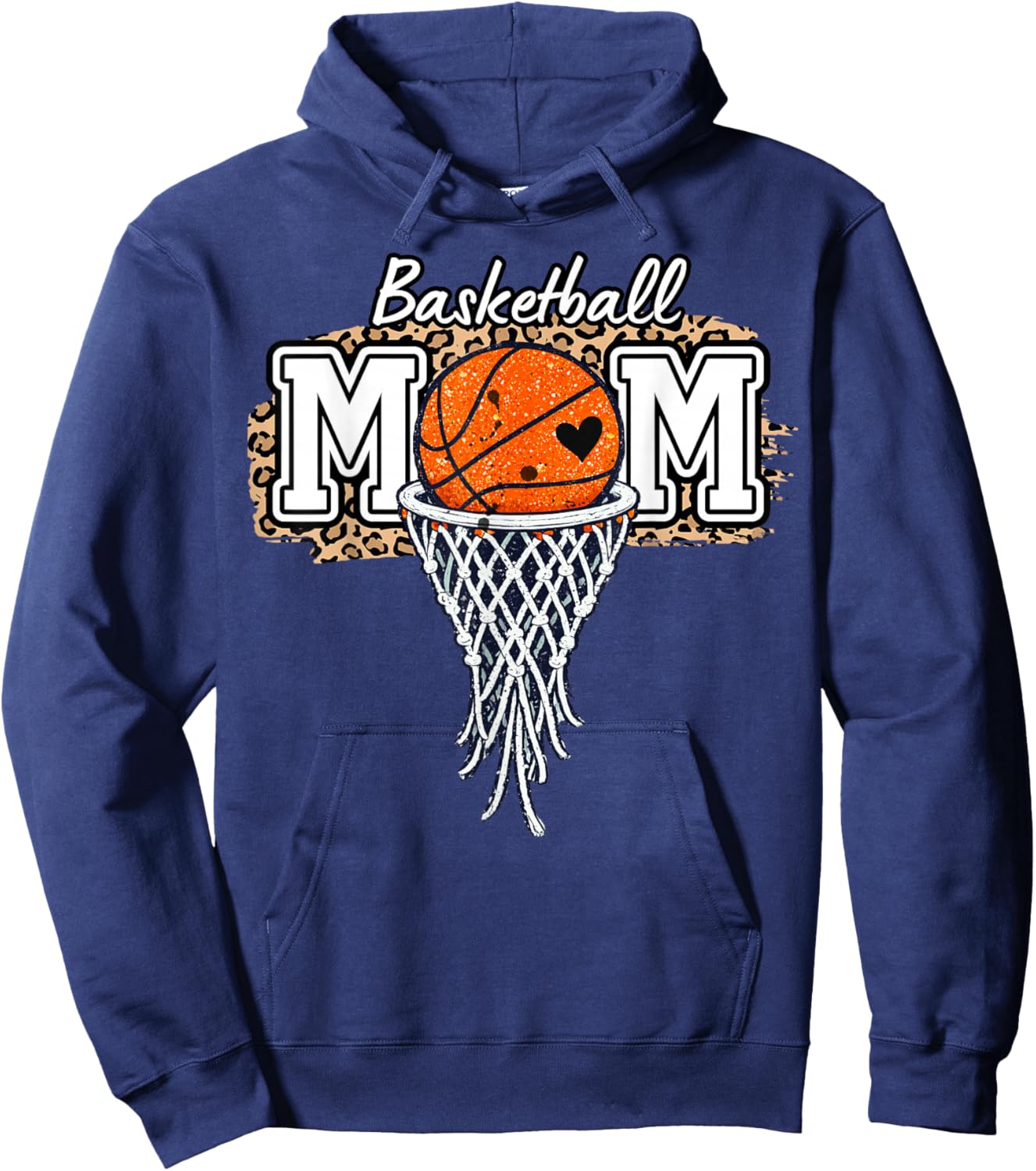 Basketball Mom 1st Birthday Basketball Hoodie - Hoodie | Navy