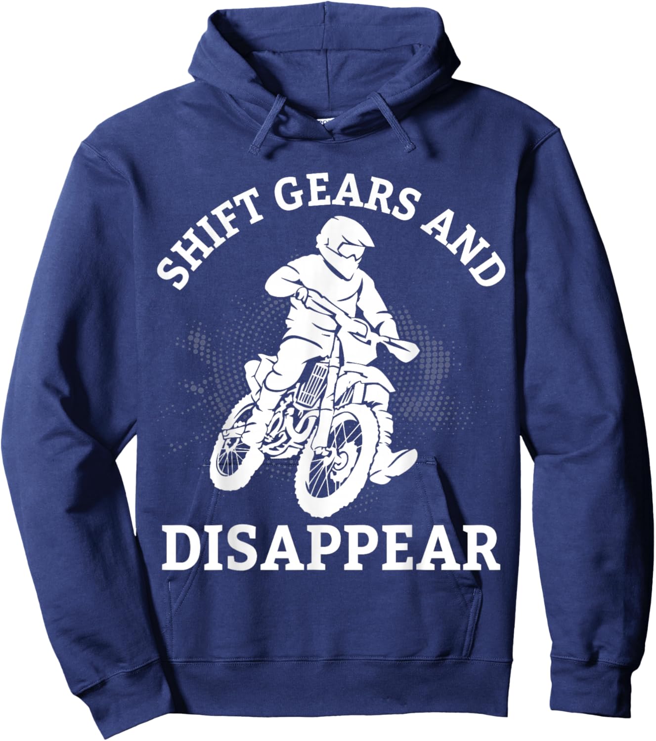 Shift Gears and Disappear Motorcycle Rider Hoodie - Hoodie | Navy