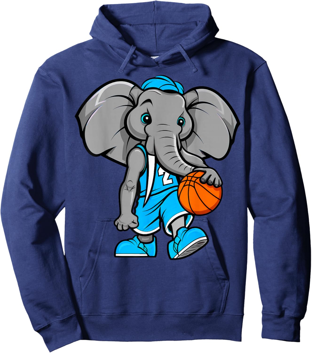 Elephant Basketball Hoodie - Hoodie | Navy