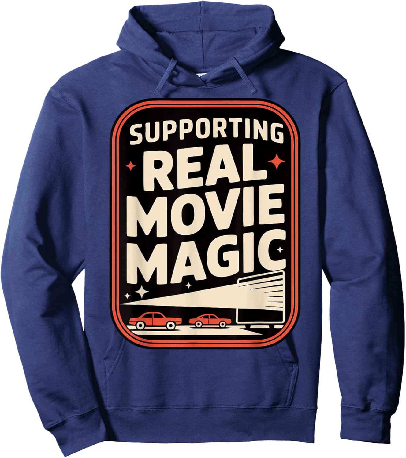 Drive-in Movie Lover Retro Film Drive-in Cinema Hoodie - Hoodie | Navy