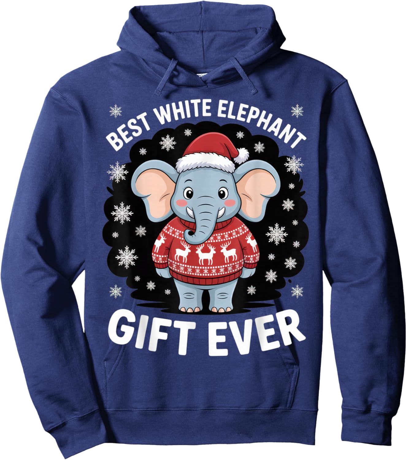 Best White Elephant Gamer Funny Christmas Party Hoodie - Hoodie | Navy