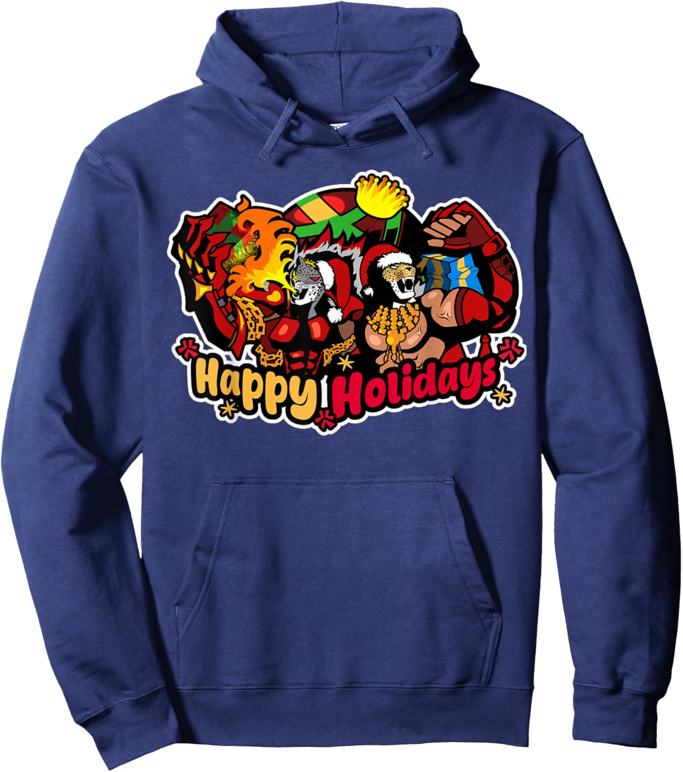 Happy Holidays from The Kings of Wrestling! Hoodie - Hoodie | Navy