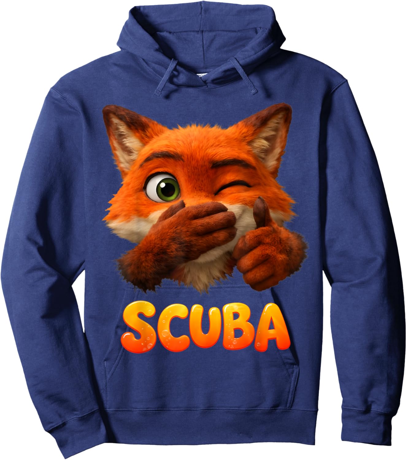 Scuba Fox Dance Funny Meme Scuba BrainRot Hoodie - Hoodie | Navy