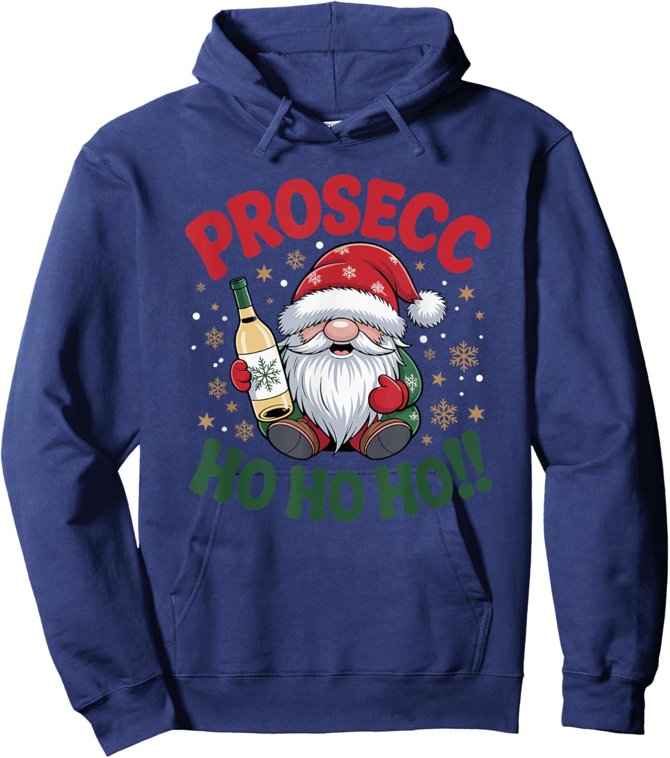 Prosecco Wine Christmas Gnome Prosecc-Ho-Ho-Ho Hoodie - Hoodie | Navy