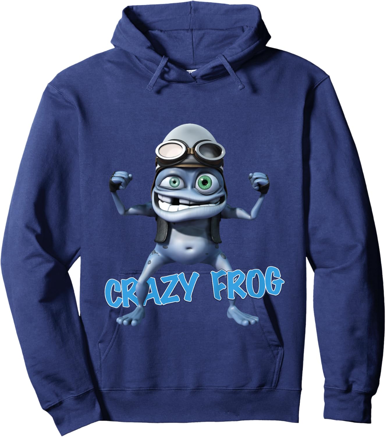 Kids Crazy Frog Double Bicep Pose Axel F Kids Hoodie - Hoodie | Navy