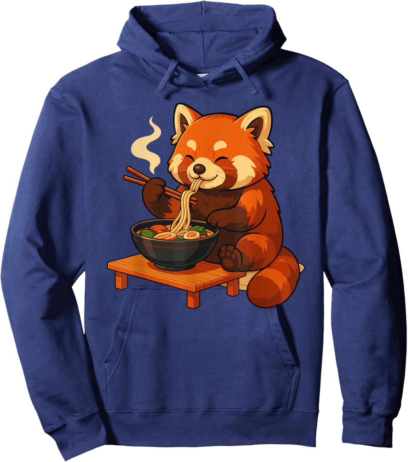 Roter Panda Mit Nudeln Ramen Kawaii Roter Panda Hoodie - Hoodie | Navy
