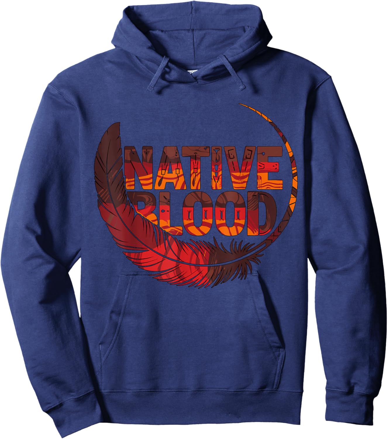 Native Blood Indigenous People Native American Hoodie - Hoodie | Navy