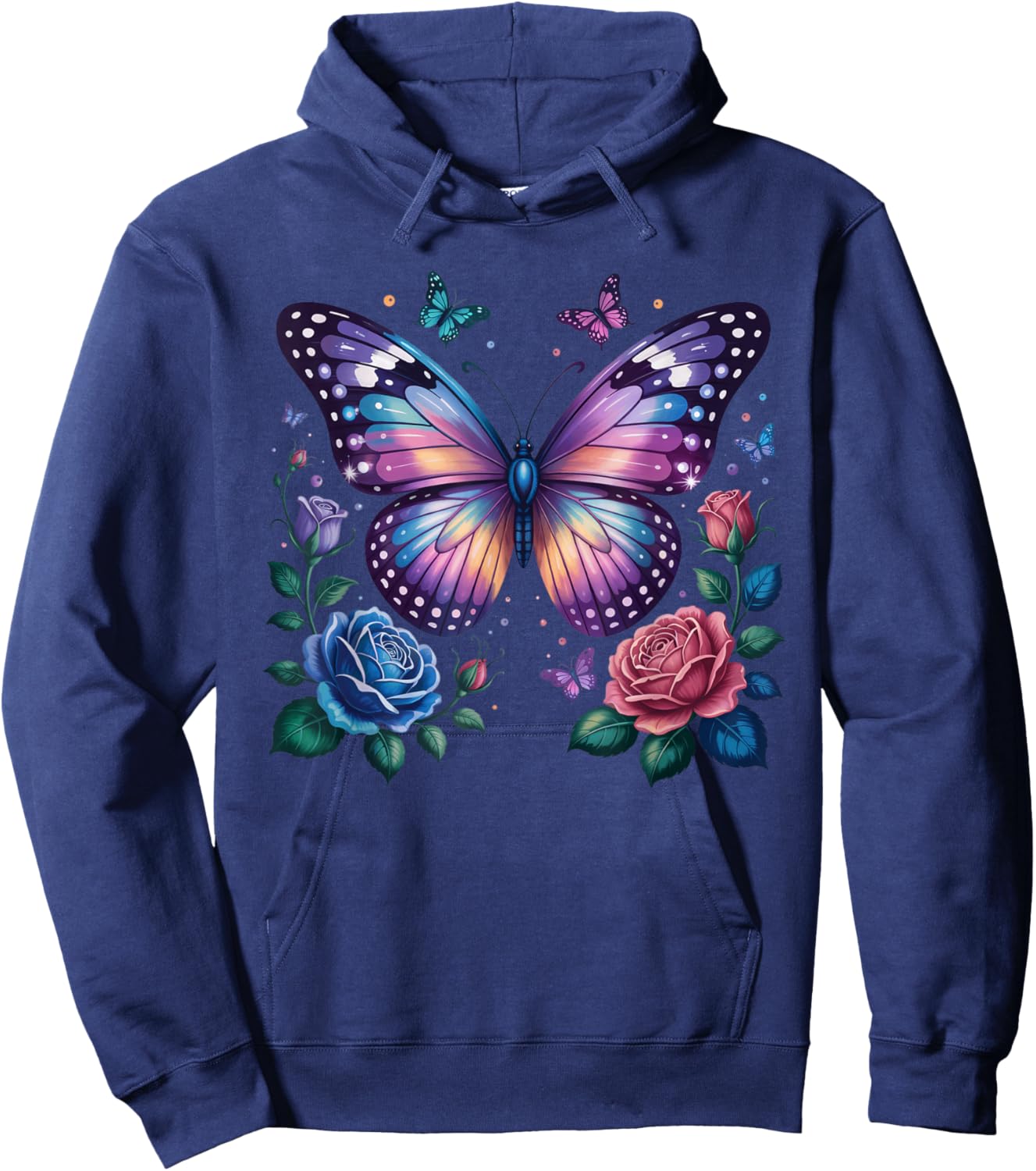 Cute Butterfly Design Butterflies and Butterfly Hoodie - Hoodie | Navy