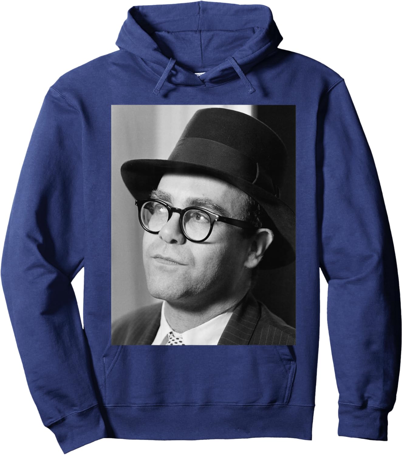 Elton John in 1987 Leather Jackets Era Hoodie - Hoodie | Navy