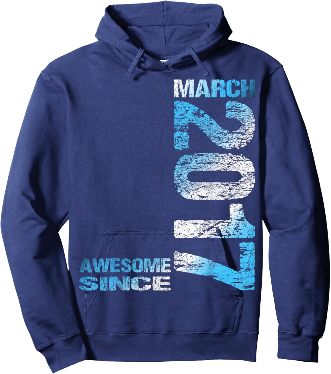 Awesome Since March 2017 9th Birthday Hoodie - Hoodie | Navy