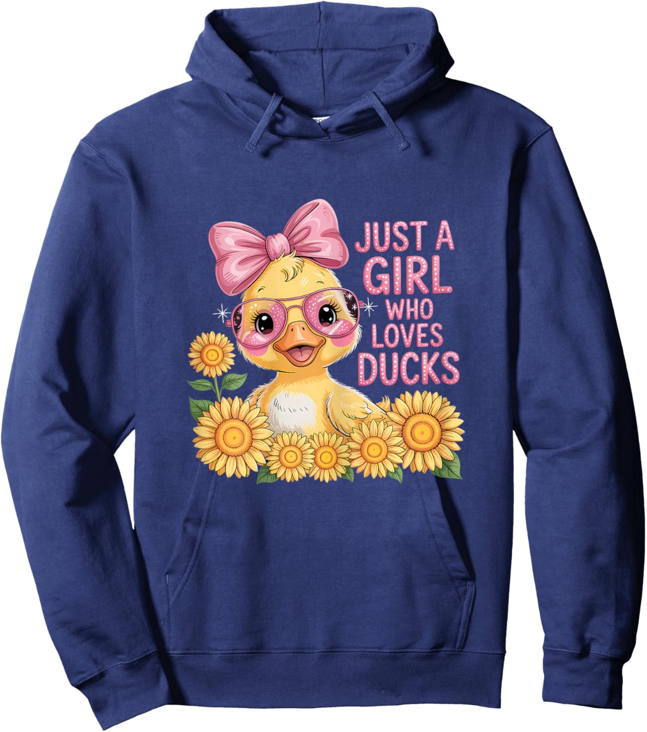 Just A Girl Who Loves Ducks Cute Duck Hoodie - Hoodie | Navy