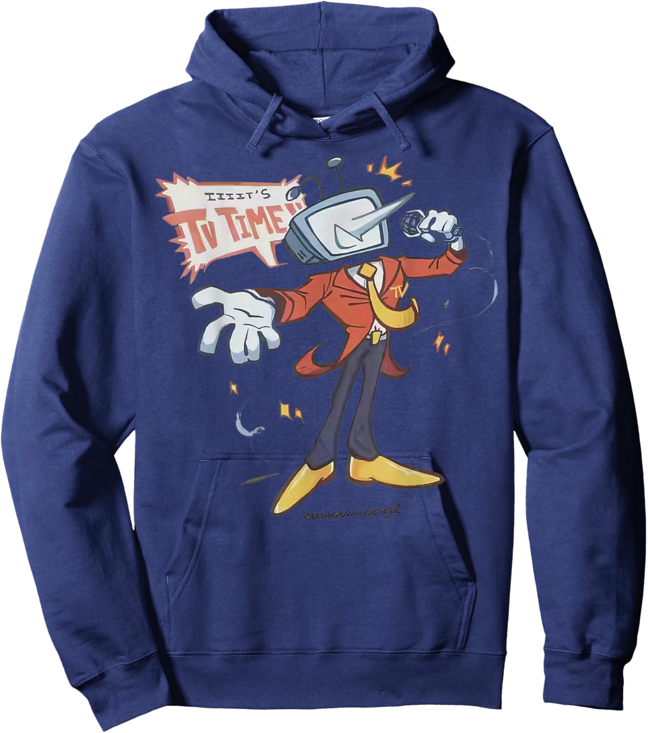 Vintage It's TV Time Mr Tenna Hoodie - Hoodie | Navy