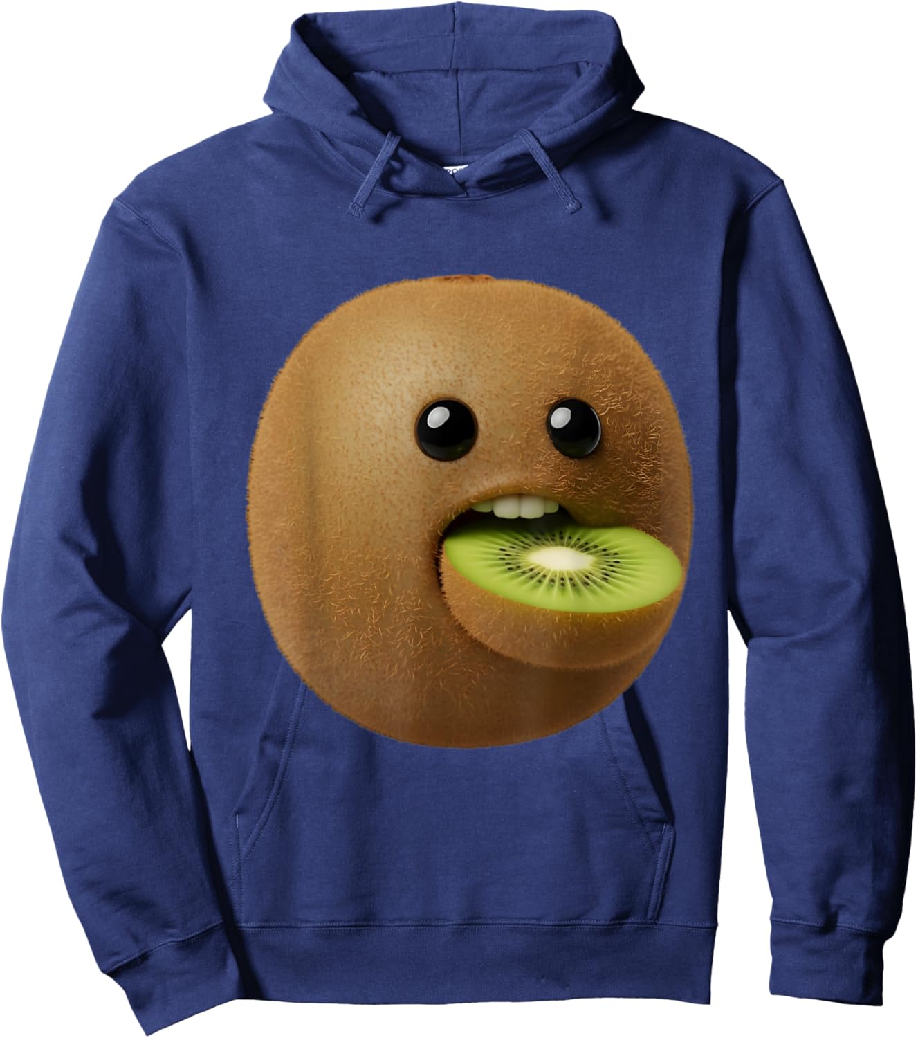Niche Fruits Funny Kiwi Meme Brainrot Surreal Hoodie - Hoodie | Navy
