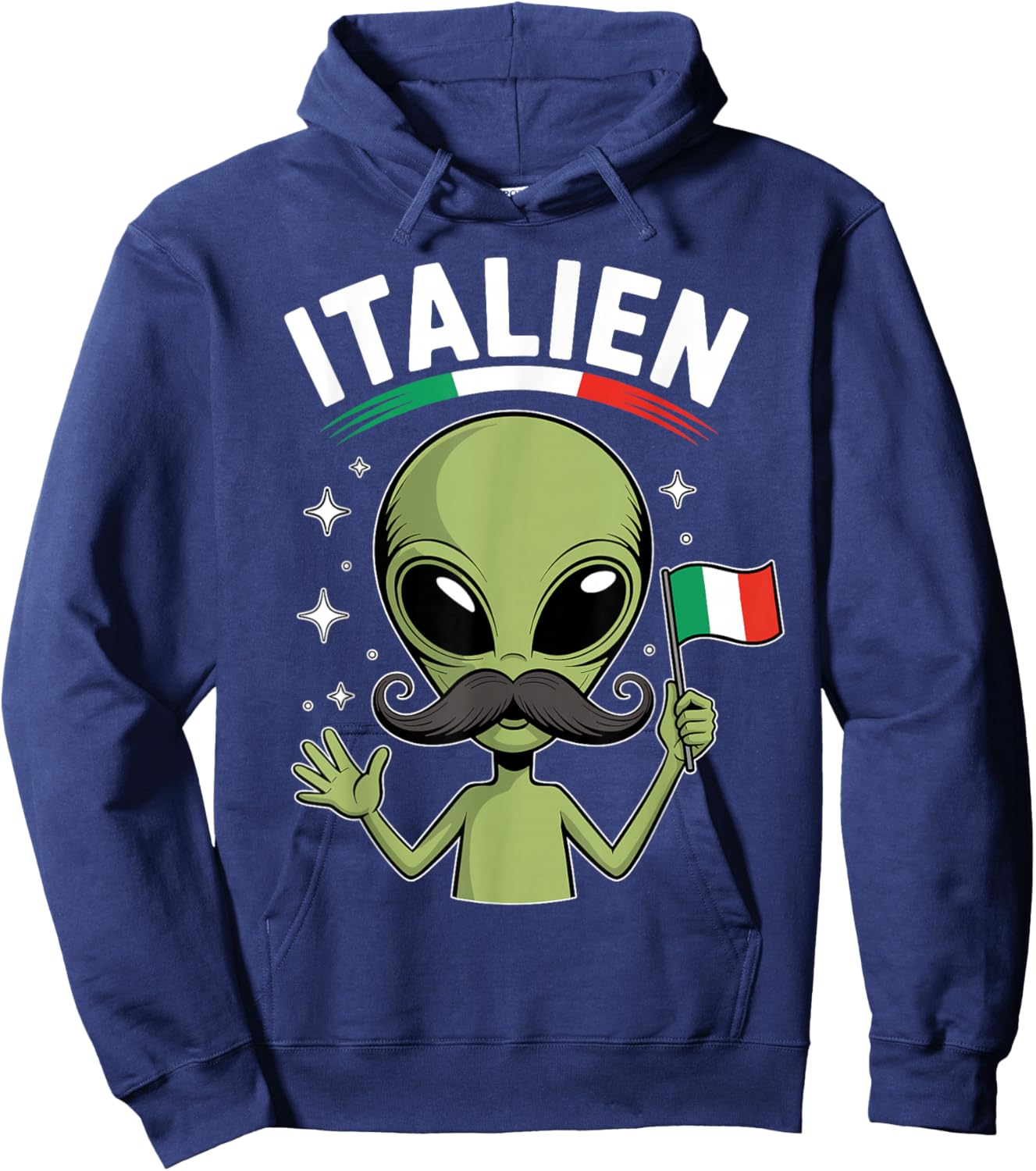 Funny Italien Alien Hilarious Italy Boys Kids Hoodie - Hoodie | Navy