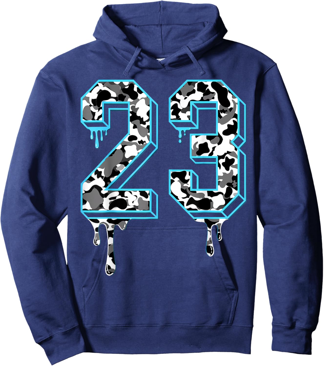 23 Basketball Camo Drip Gamma Outfits Matching Hoodie - Hoodie | Navy