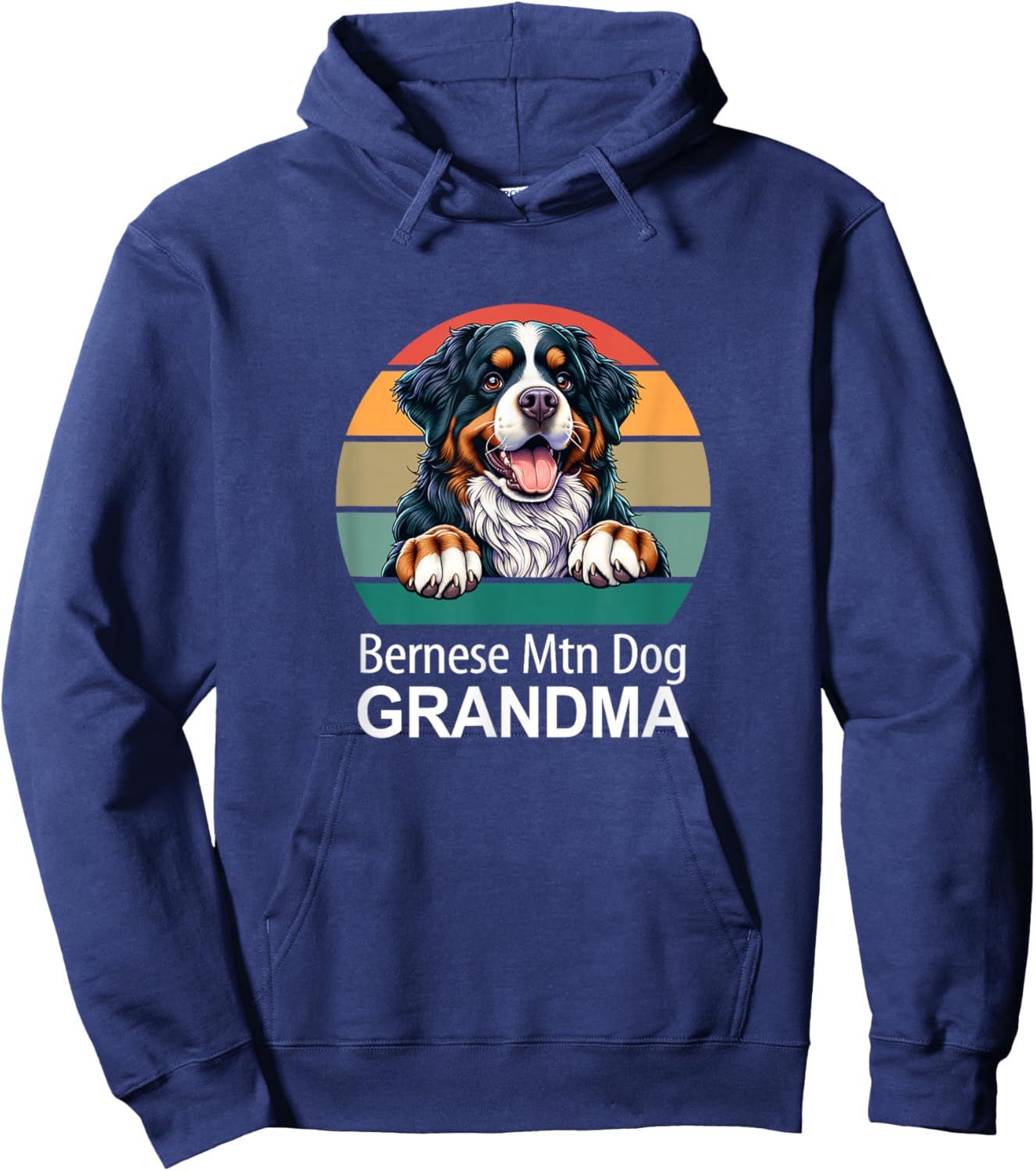 Bernese Mountain Dog Grandma Hoodie - Hoodie | Navy