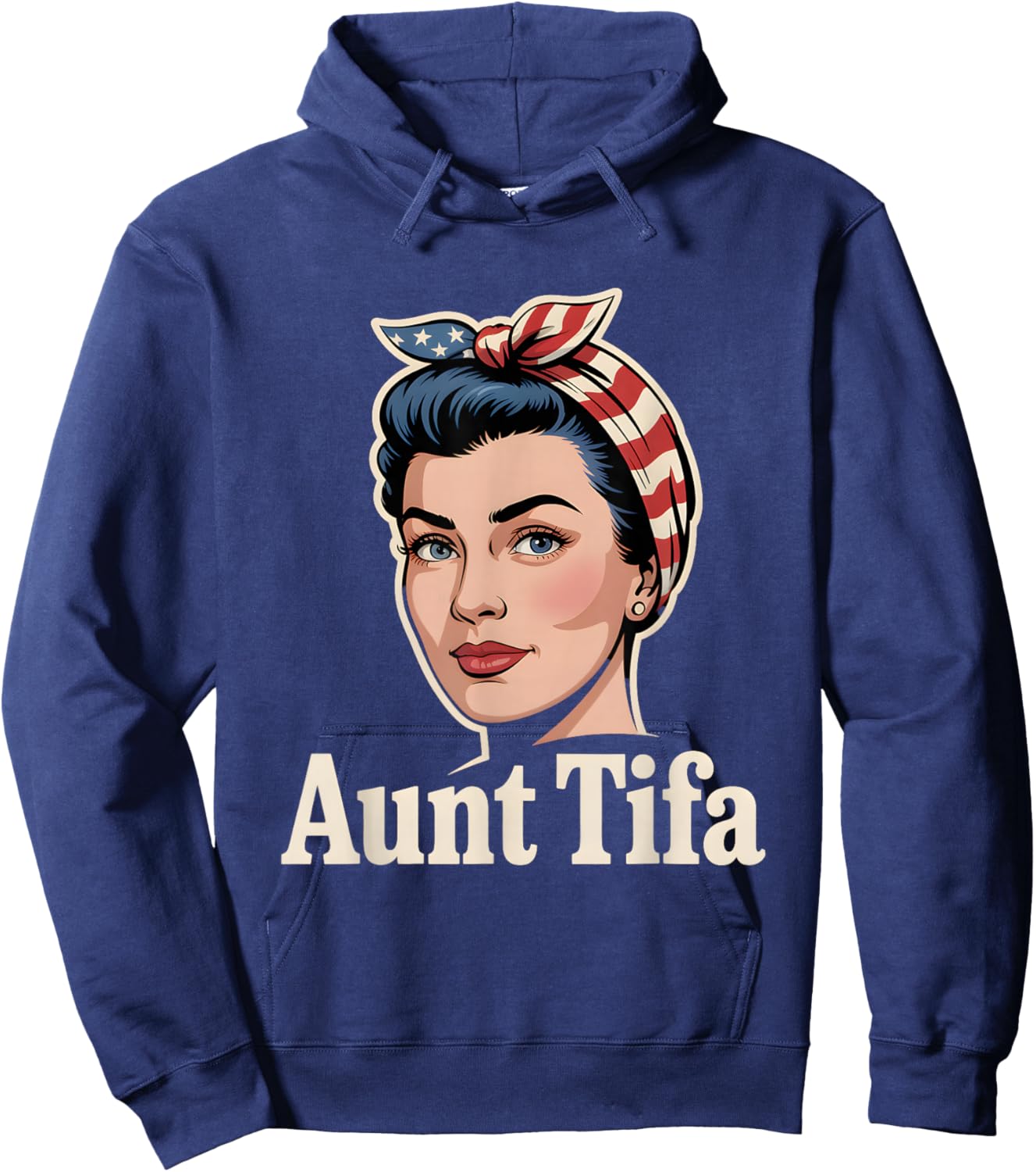 Aunt Tifa Patriotic Rosie Style Hoodie - Hoodie | Navy