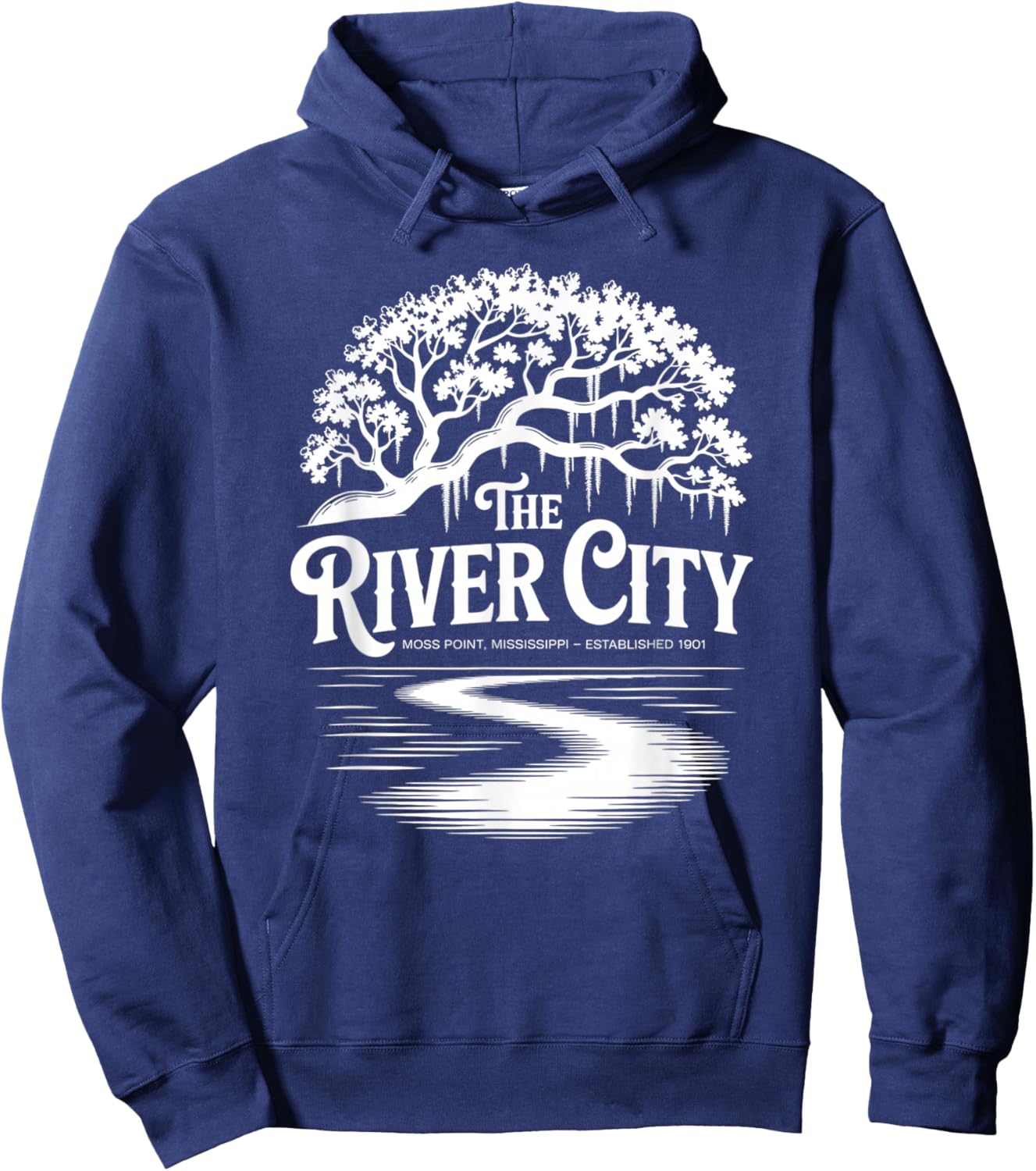 The River City Moss Point Live Oak est. 1901 Hoodie - Hoodie | Navy