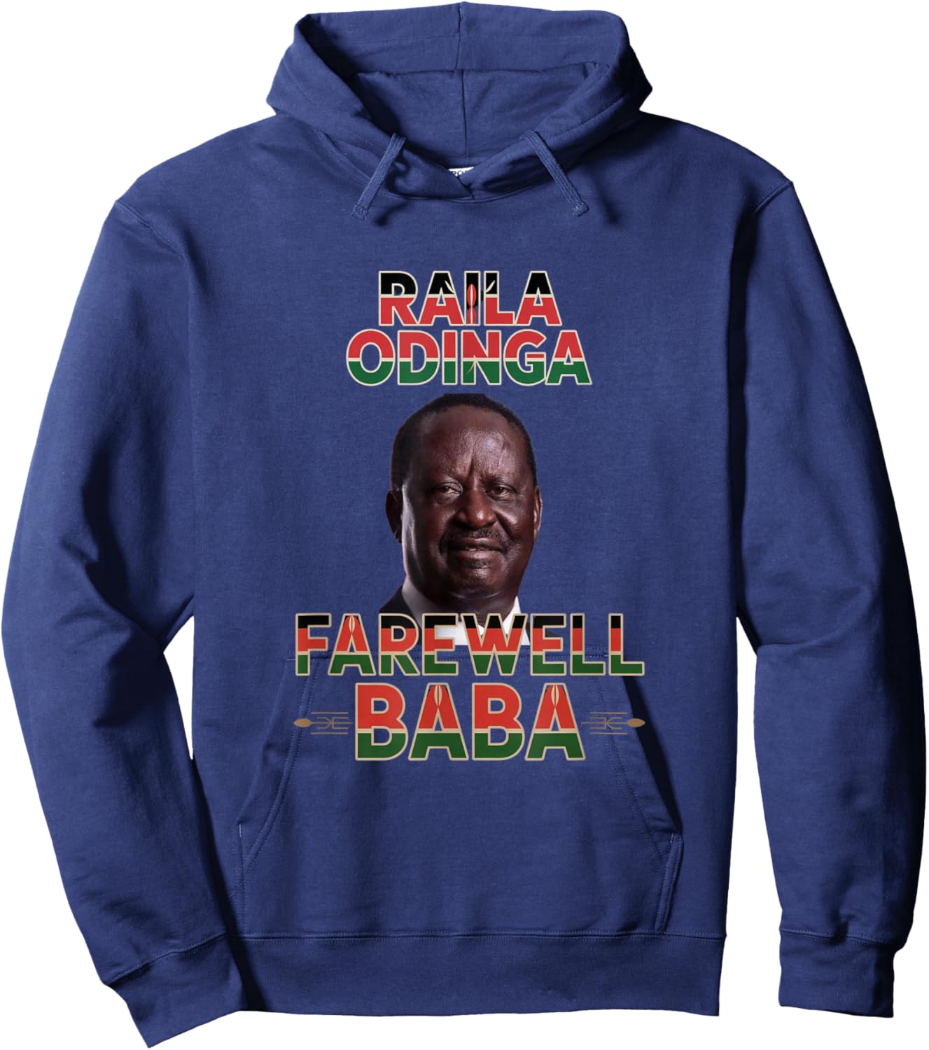 Raila Odinga - Farewell Baba, Kenyan Pride Hoodie - Hoodie | Navy