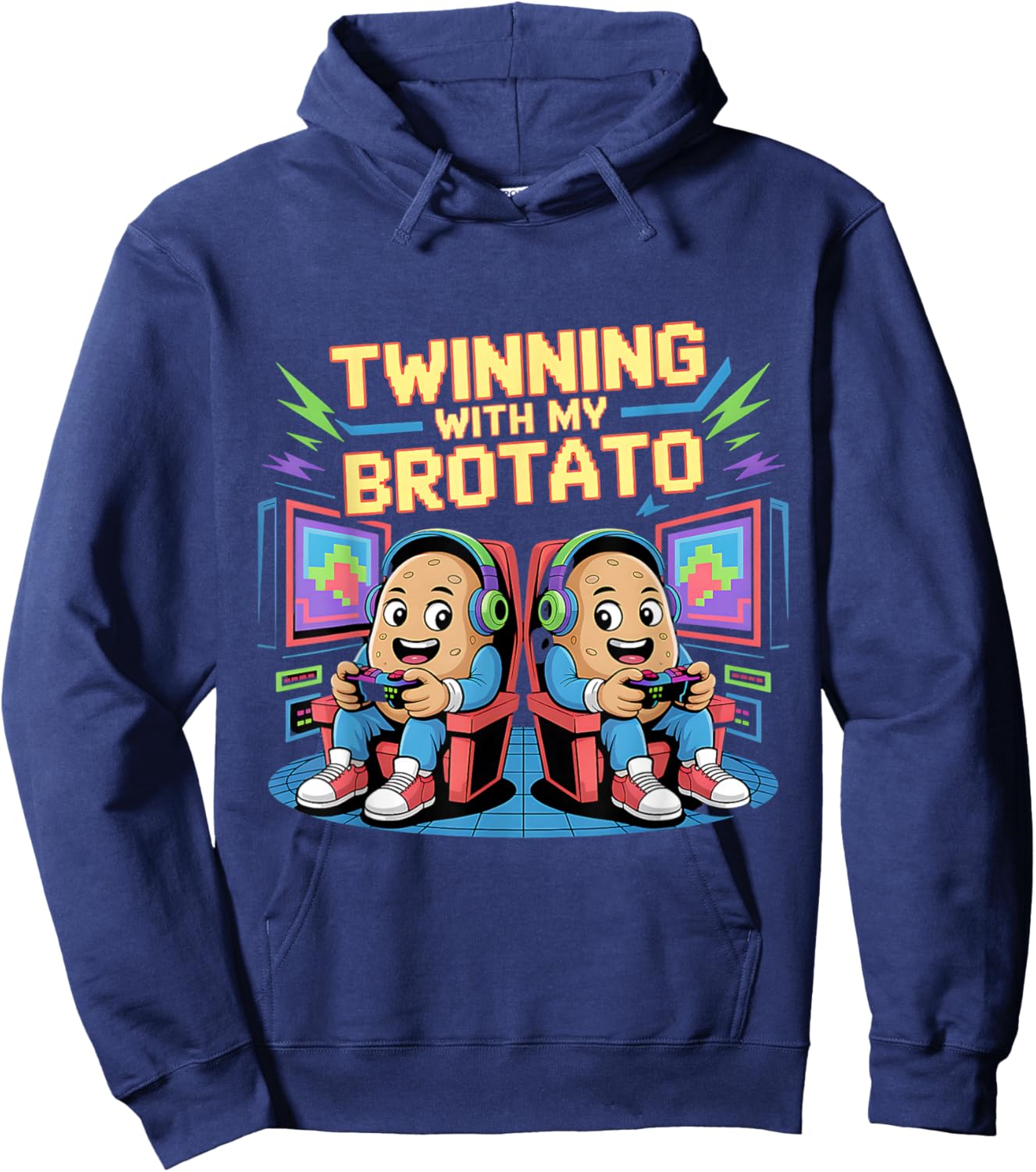 Twinning with My Brotato Hoodie - Hoodie | Navy