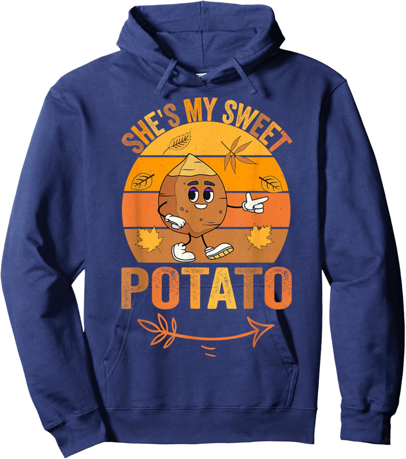 She's My Sweet Potato I yam Funny Hoodie - Hoodie | Navy