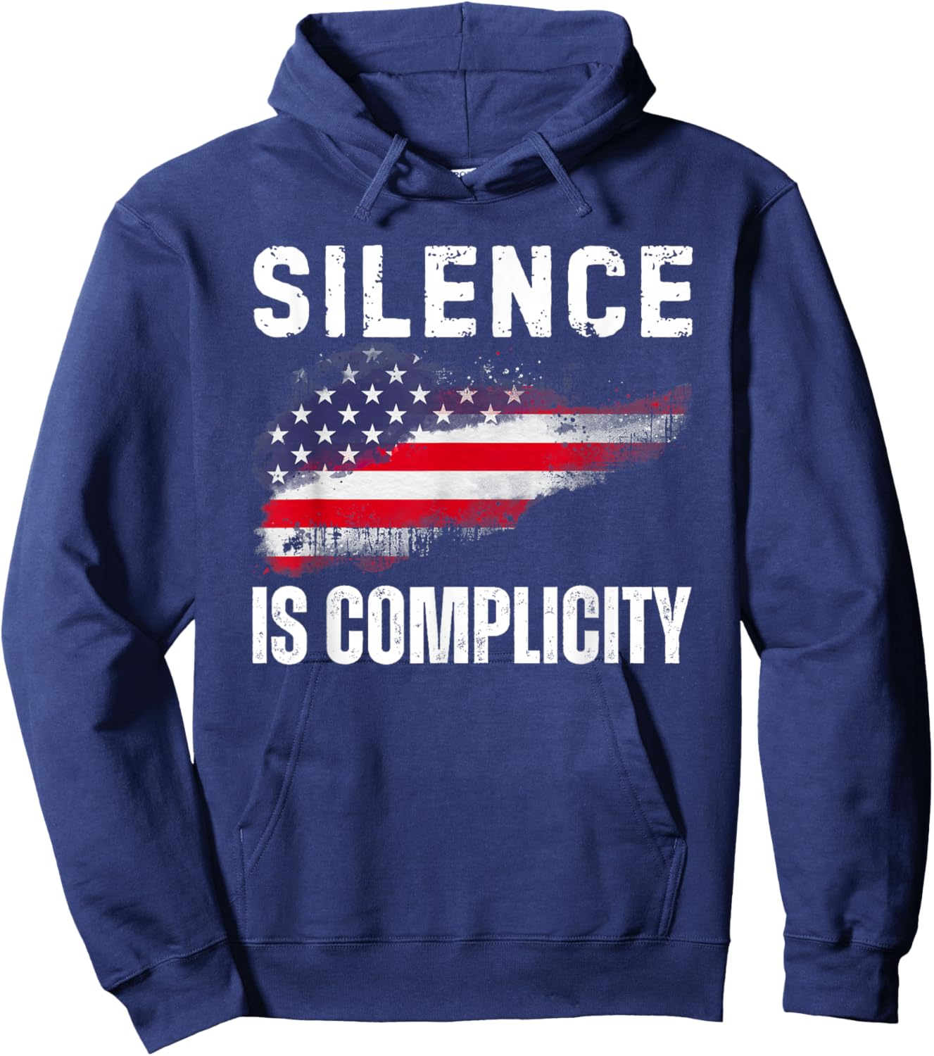 Silence is Complicity Flag Hoodie - Hoodie | Navy