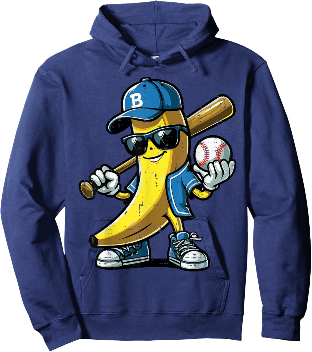 Banana Cap Cool Men Women Kids Youth Boys Women Hoodie - Hoodie | Navy