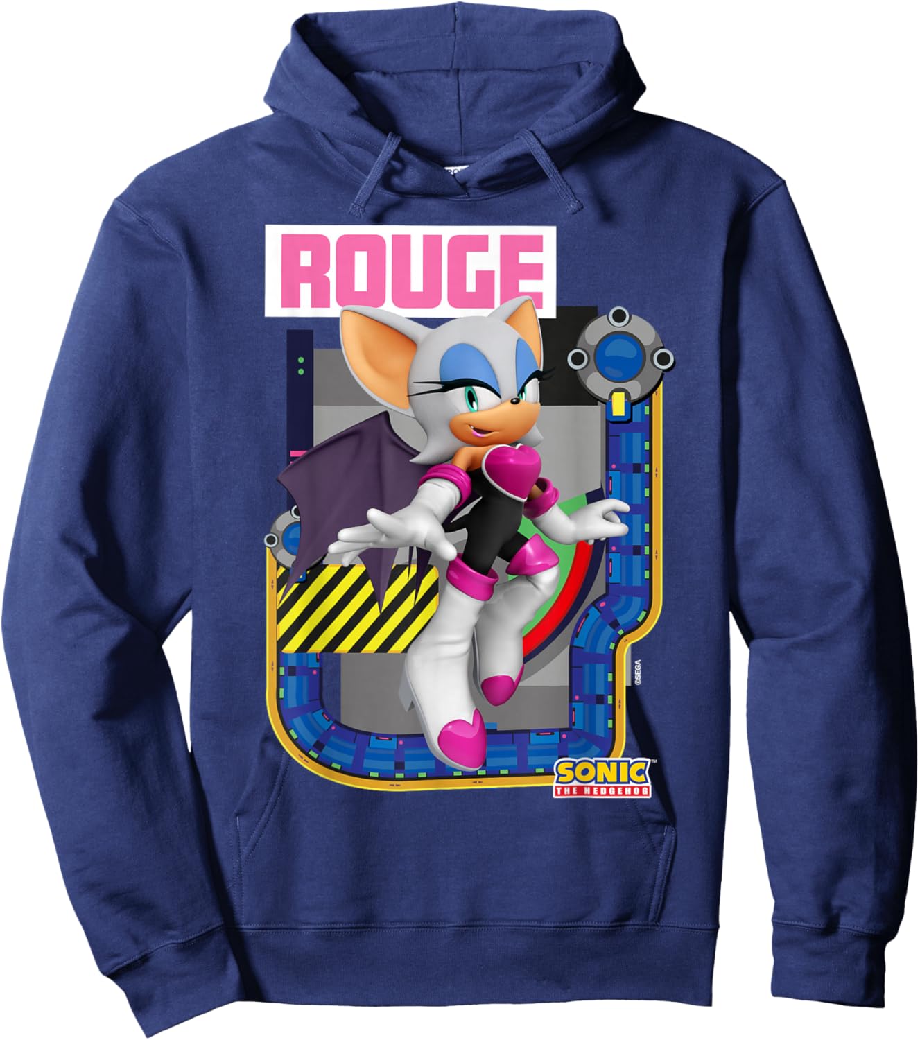 Sonic The Hedgehog - in The Zone - Rouge Hoodie - Hoodie | Navy