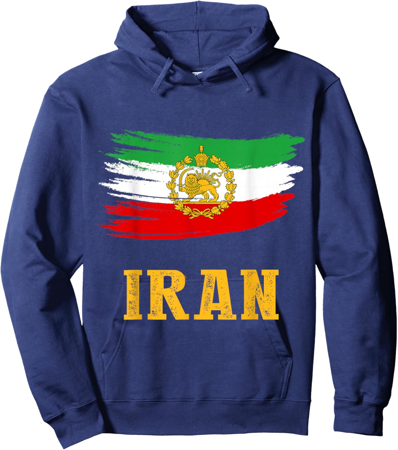 Iran Lion Sun Flag,Iran,Persian,Shir o Khorshid Hoodie - Hoodie | Navy