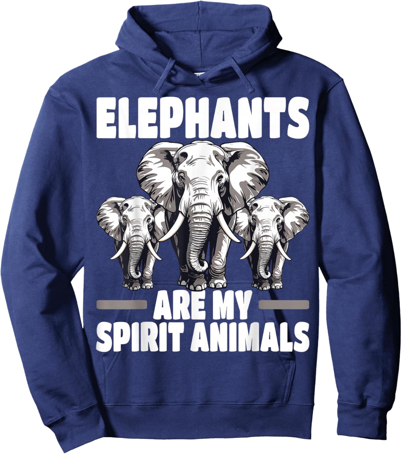 Elephants are My Spirit Animals Elephant Lover Hoodie - Hoodie | Navy