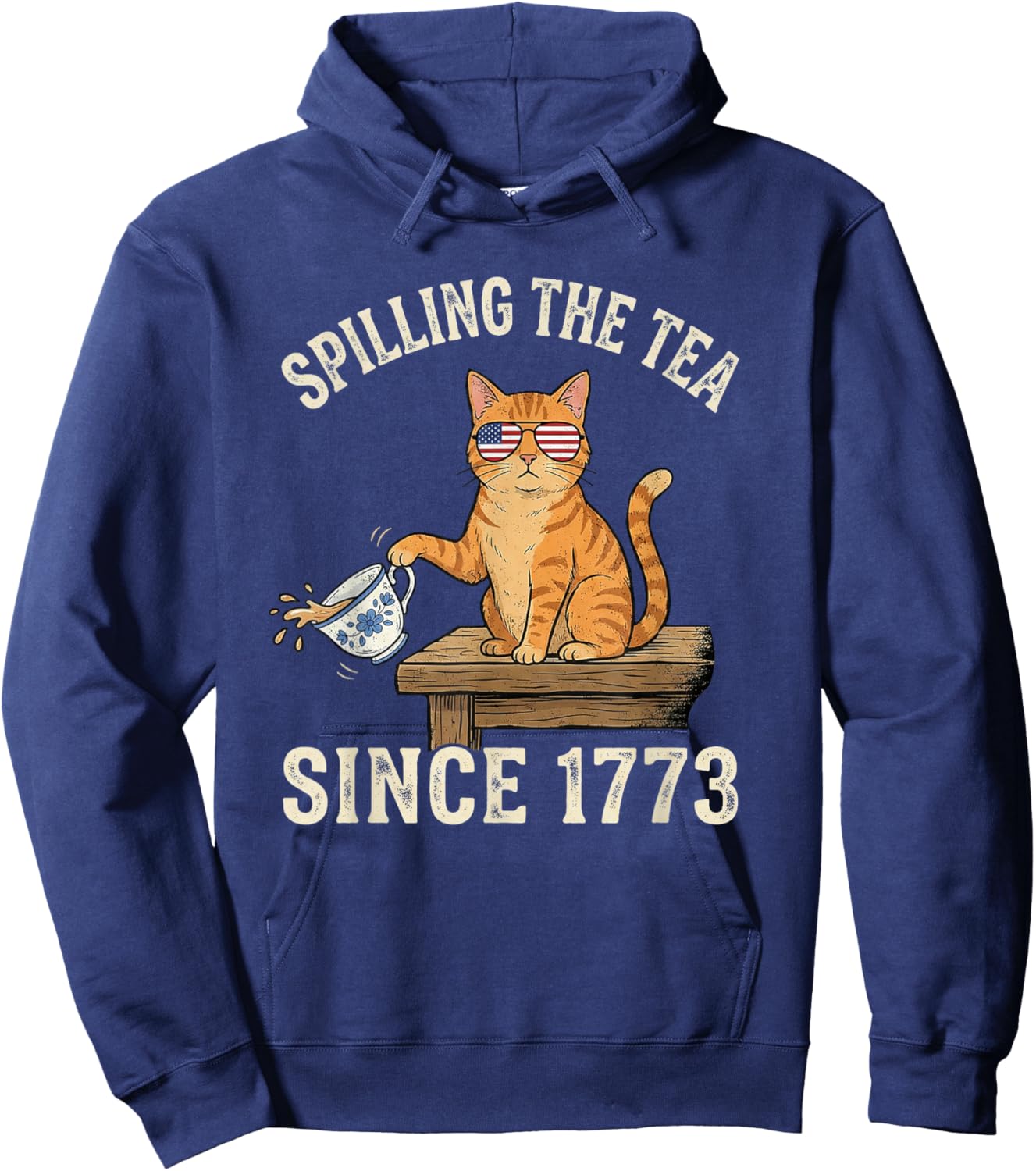 Spilling The Tea Since 1773 Shirt Women Hoodie - Hoodie | Navy