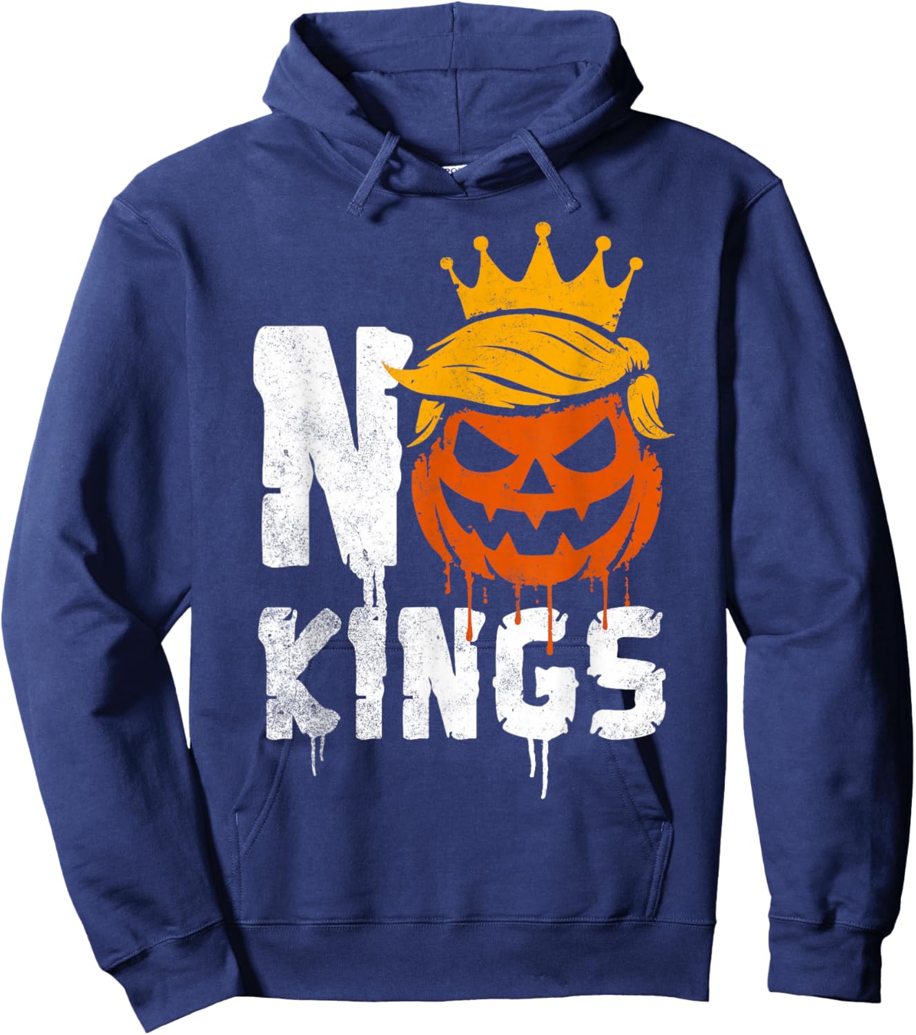 No Kings Halloween Hoodie - Hoodie | Navy