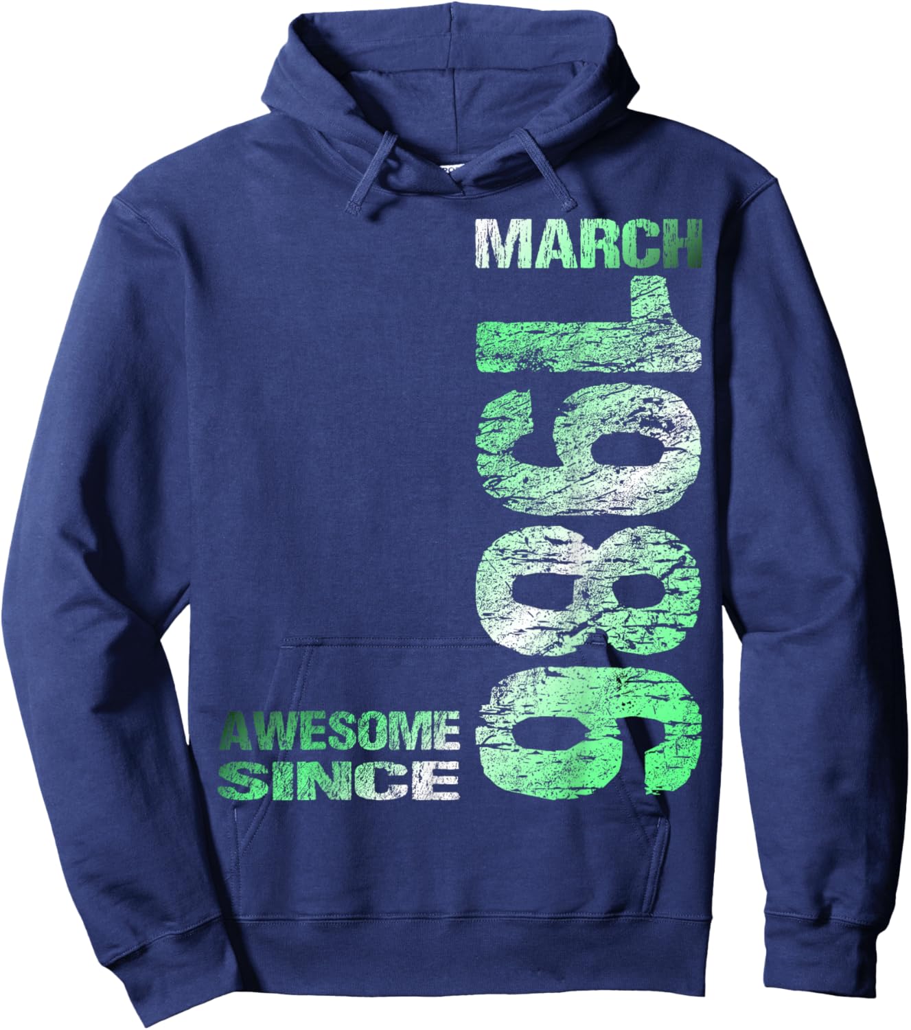 Awesome Since March 1986 Vintage 40. Birthday Hoodie - Hoodie | Navy