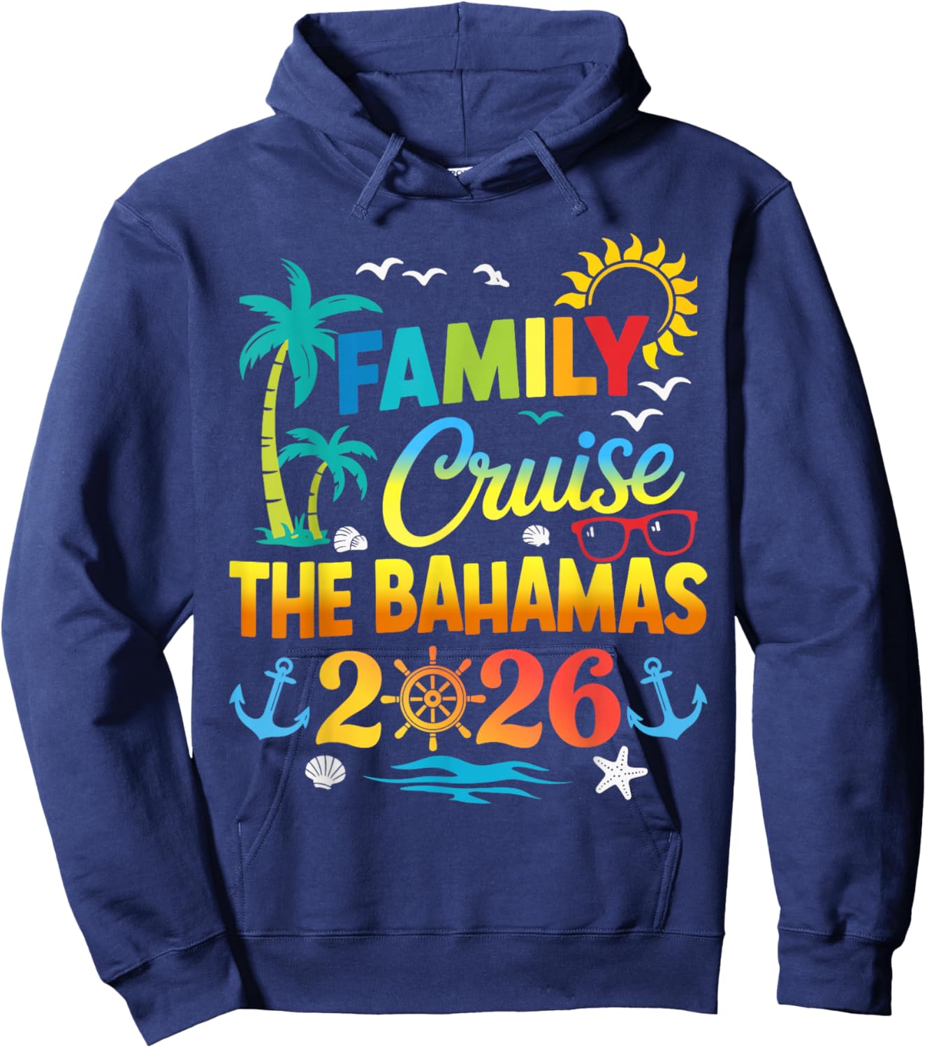 Bahamas Family Cruise 2026 Hoodie - Hoodie | Navy