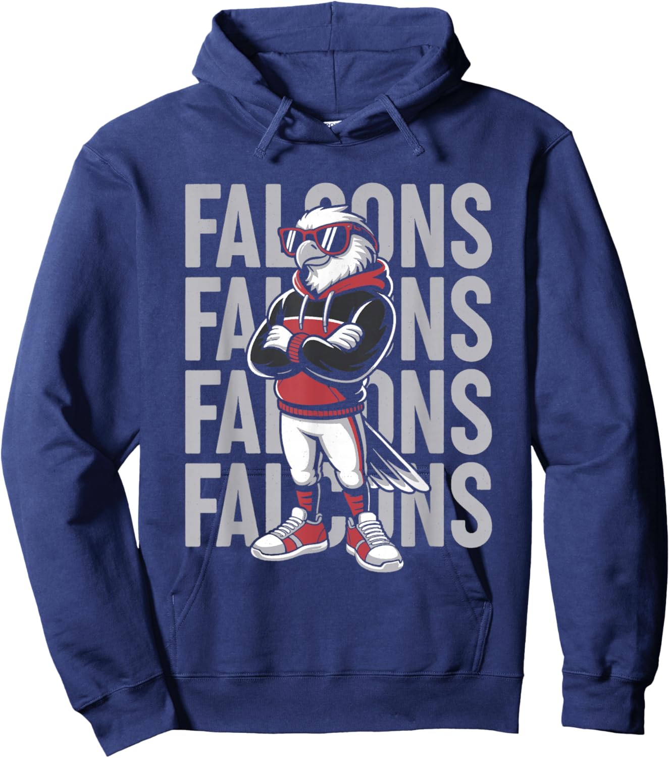 Retro Falcon Gift Women Boys Girls Kids Hoodie - Hoodie | Navy