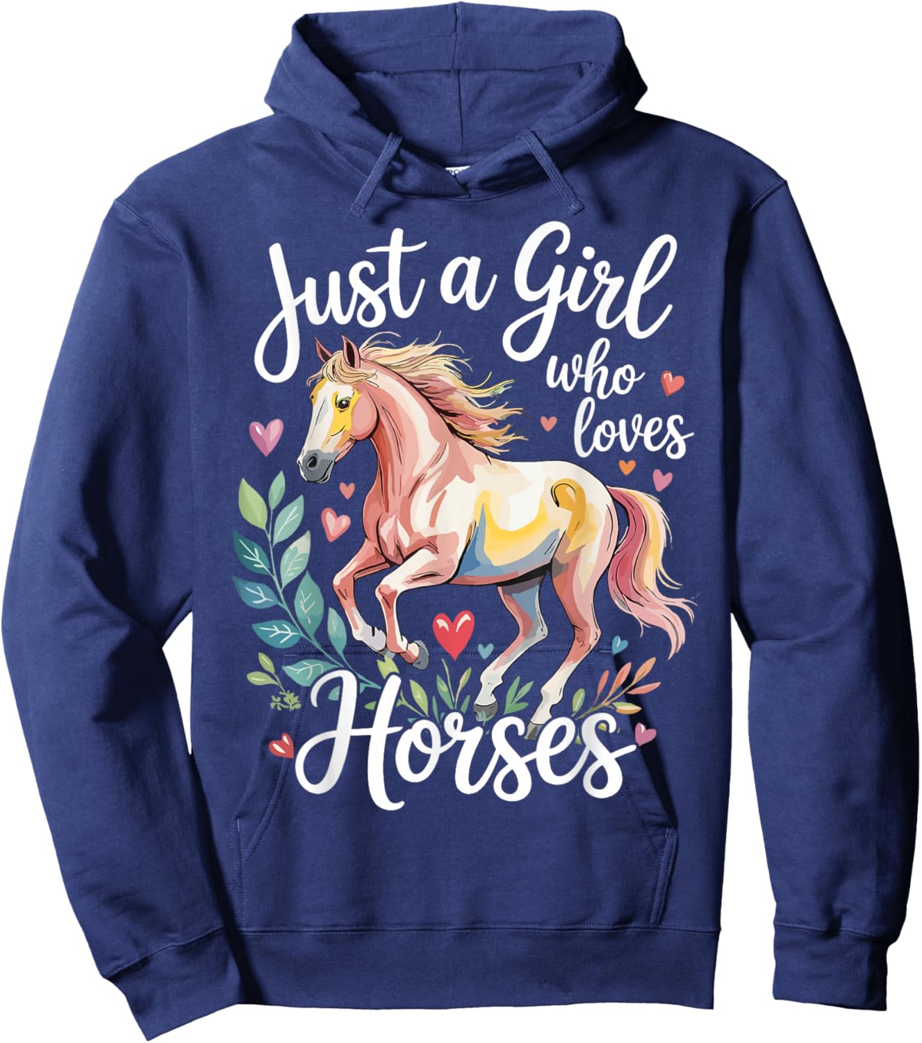 Just A Girl Who Loves Horses Hoodie - Hoodie | Navy