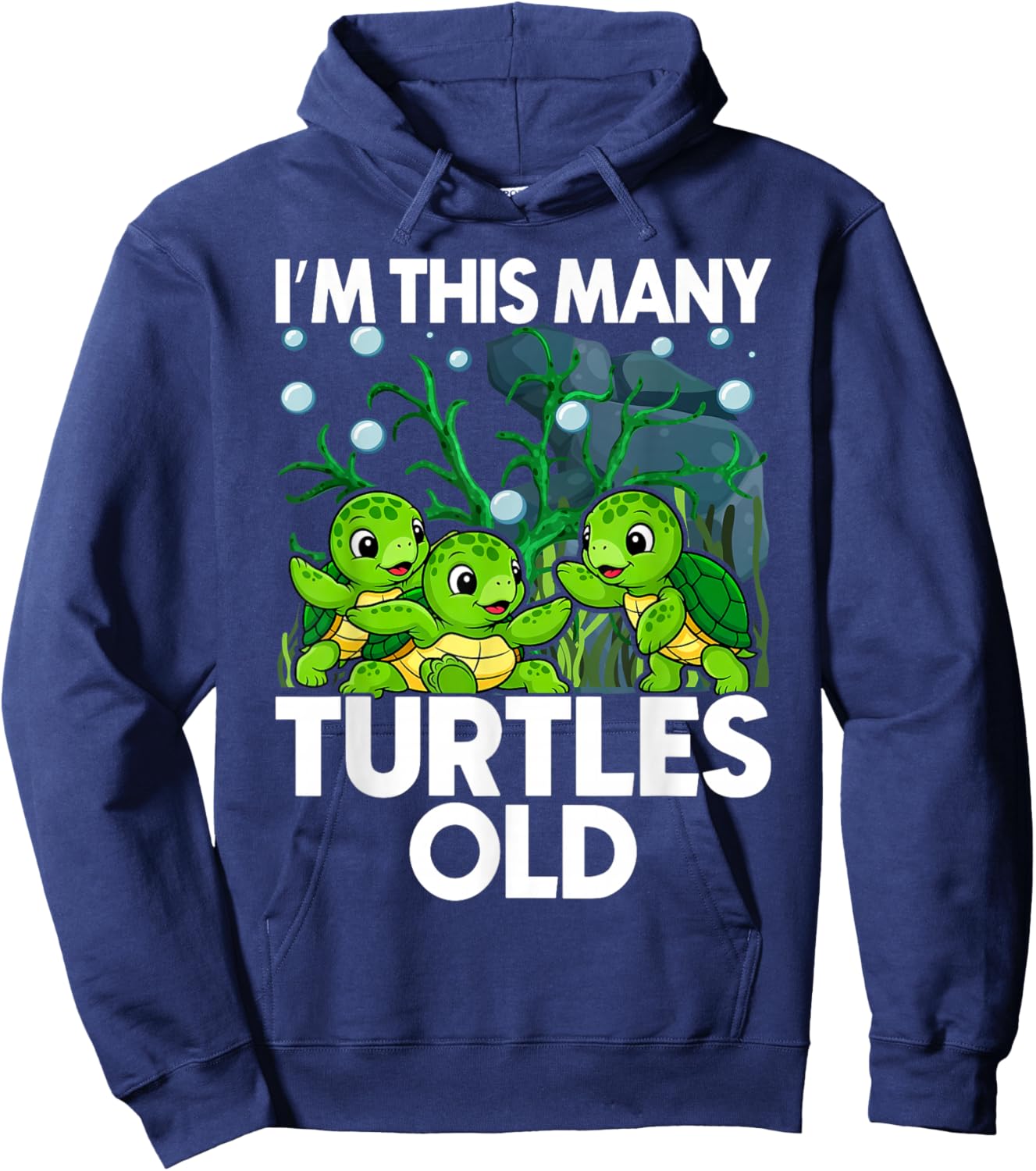 Kids 3 Year Old Boy Sea Turtles 3rd Birthday Hoodie - Hoodie | Navy