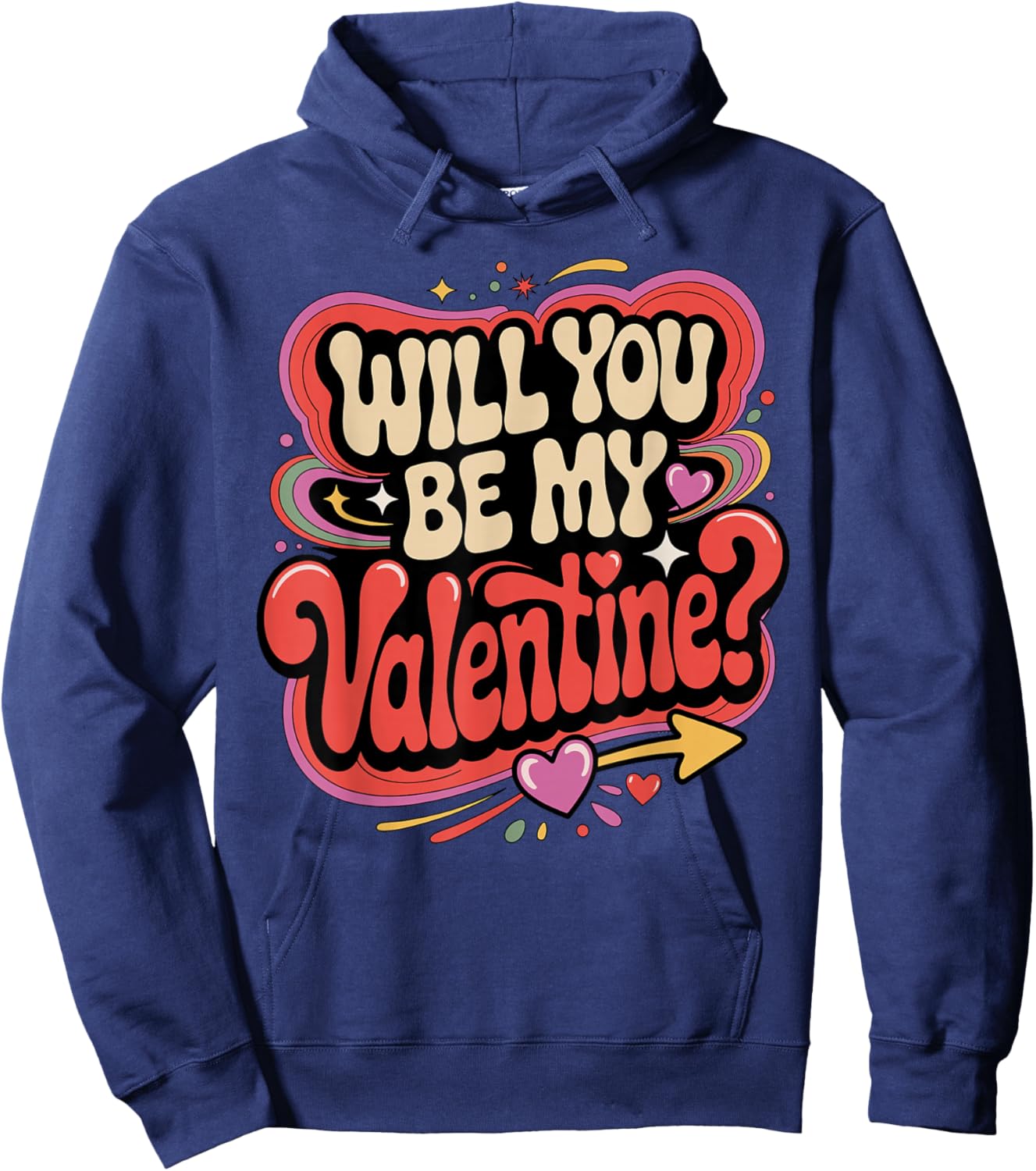 Will You Be My Valentine - Valentine's Day Hoodie - Hoodie | Navy