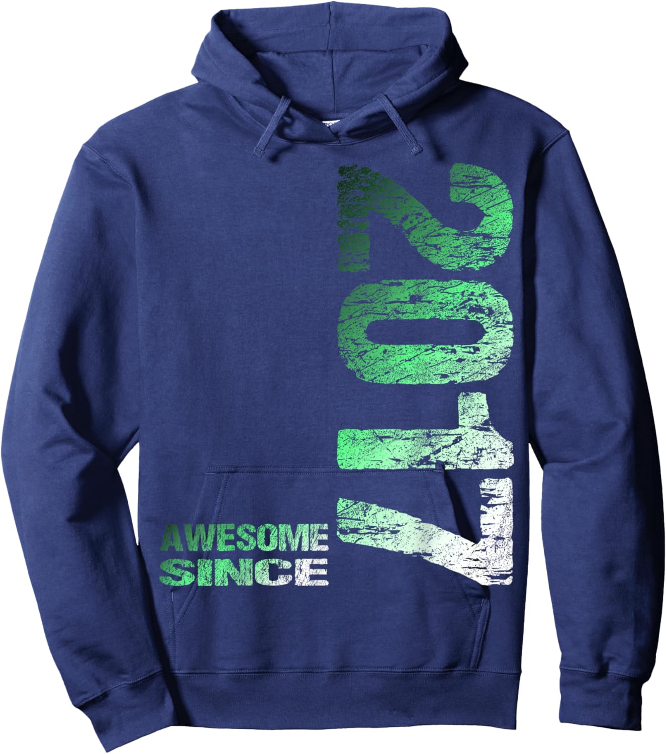 Awesome Since 2017 9th Birthday Hoodie - Hoodie | Navy
