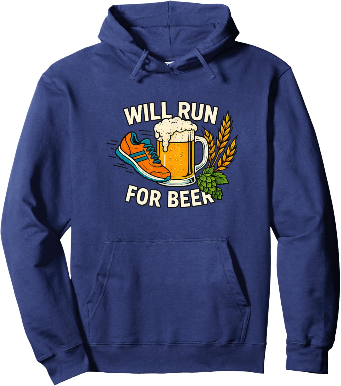 Will Run for Beer Hoodie - Hoodie | Navy