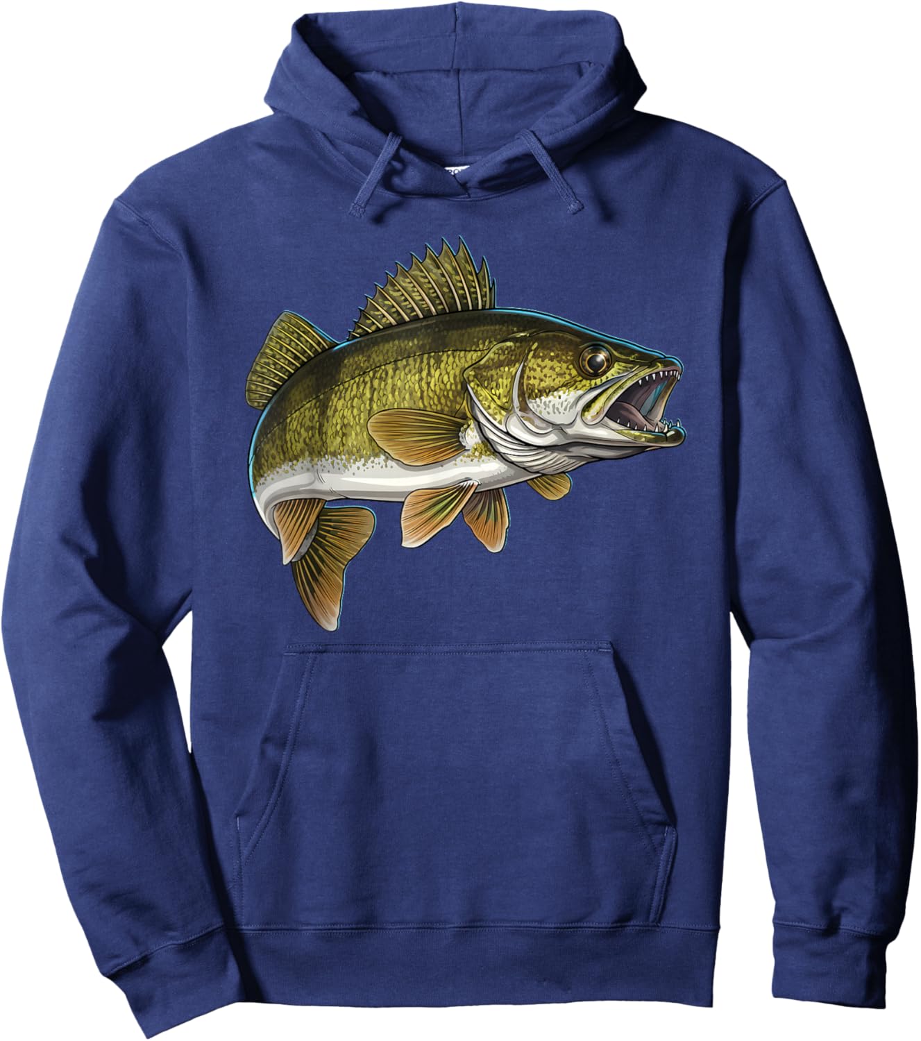 Walleye Fish Art Walleye Fishing Hoodie - Hoodie | Navy