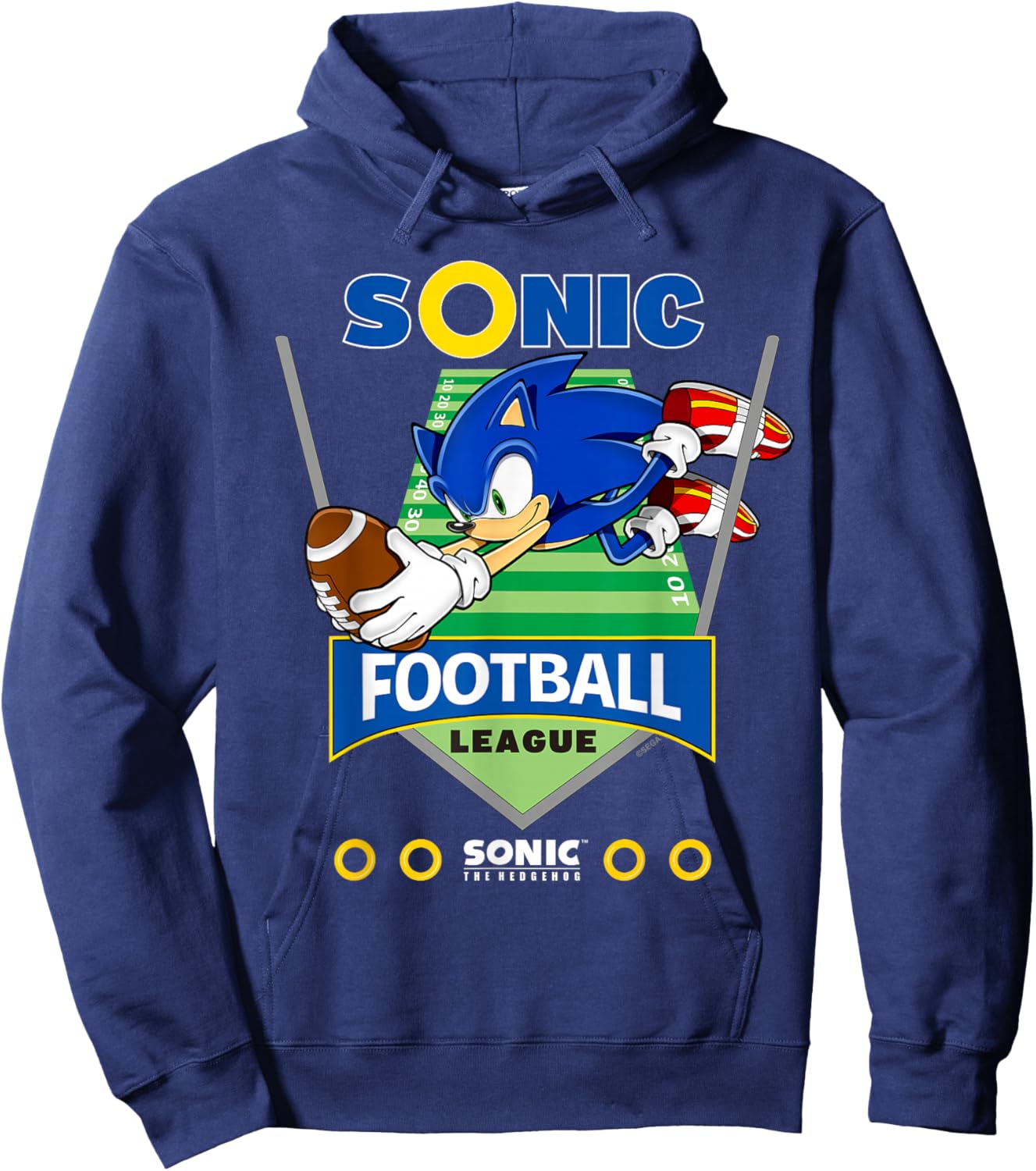 Sonic The Hedgehog - Sonic Football League Hoodie - Hoodie | Navy