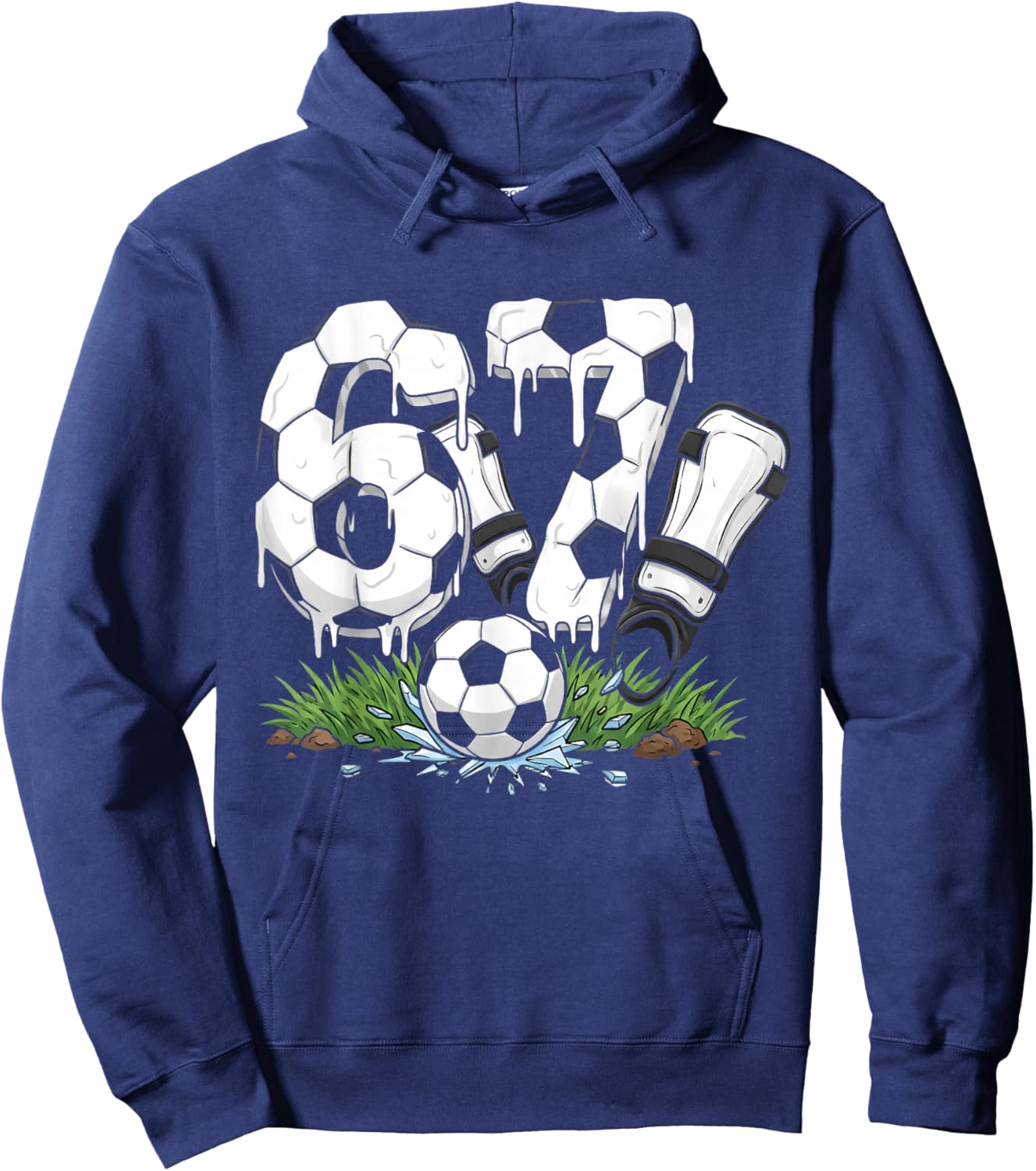 Funny 67 Soccer Drip Number 67 Soccer Hoodie - Hoodie | Navy