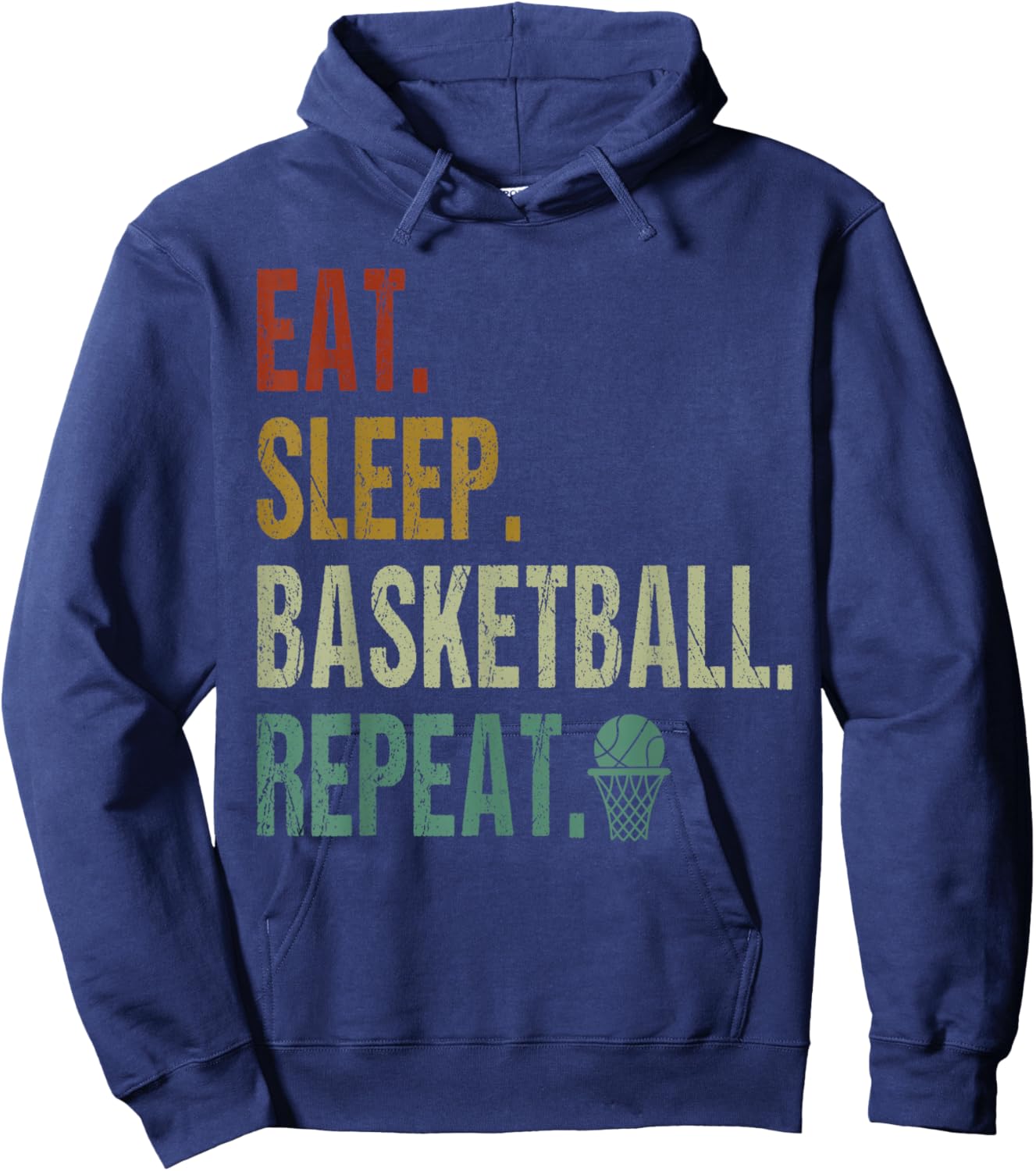 Eat Sleep Basketball Repeat Basketball Player Hoodie - Hoodie | Navy