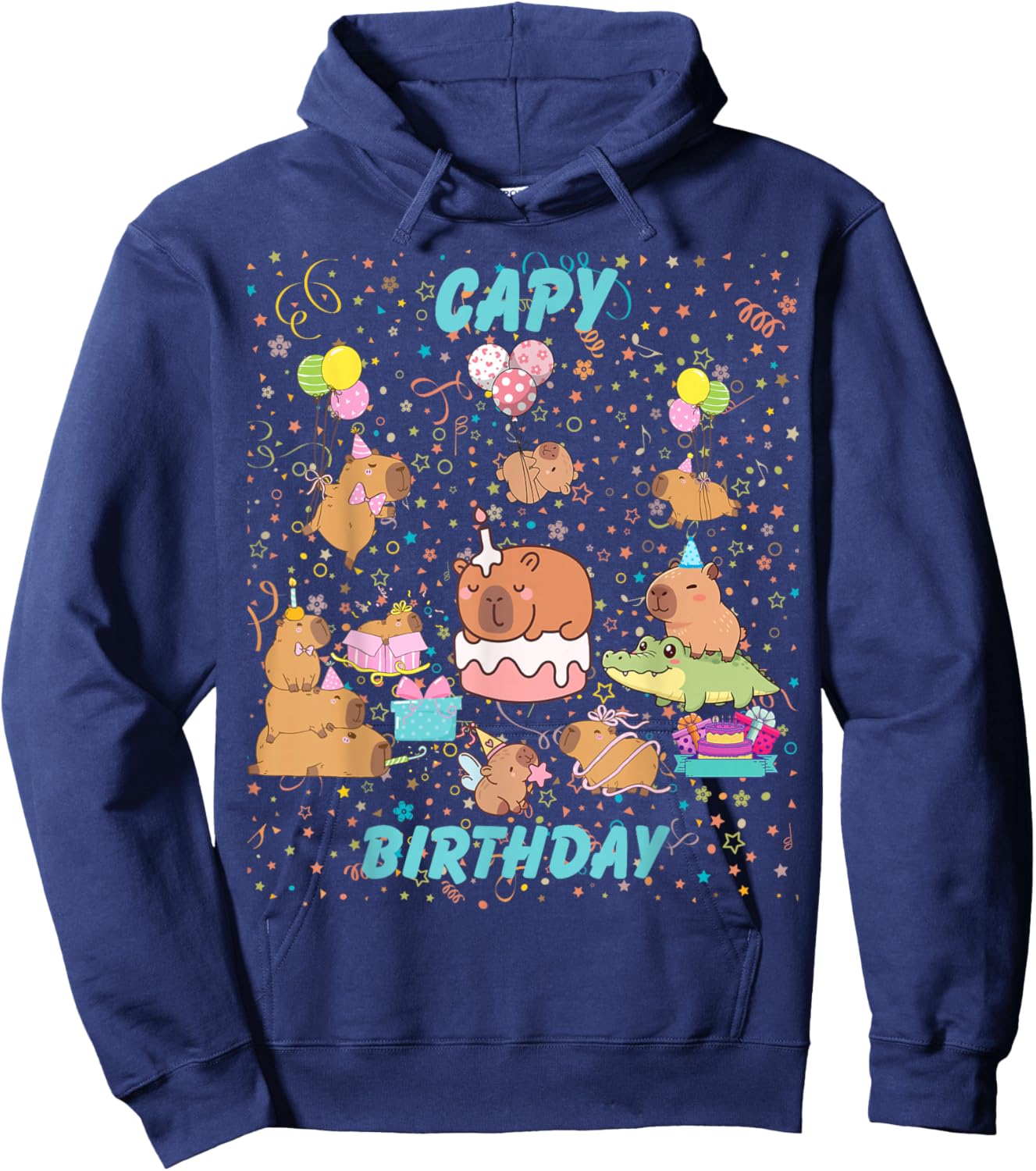 Capy Birthday Hoodie - Hoodie | Navy