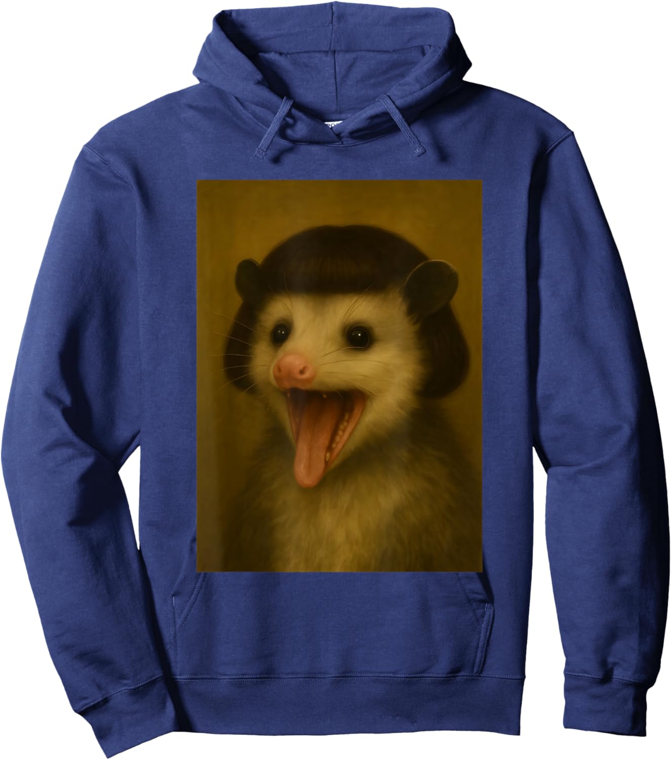 Funny Possum Bob Haircut Viral Meme Opossum Hoodie - Hoodie | Navy
