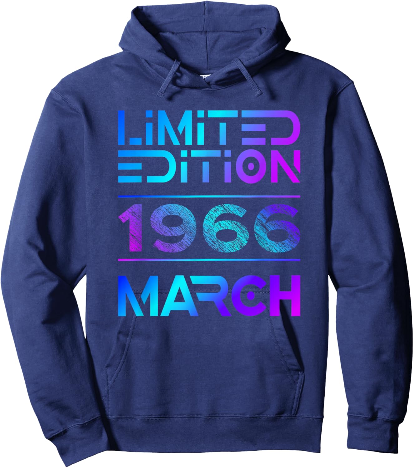 Limited Edition March 1966 Vintage 60. Birthday Hoodie - Hoodie | Navy