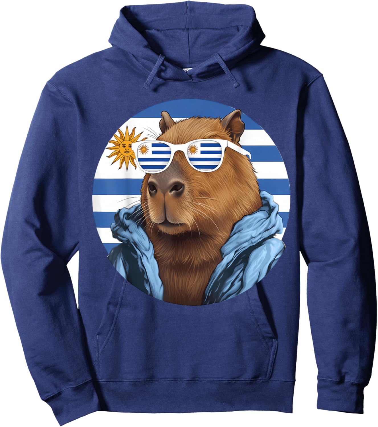 Uruguay Flag Capybara Uruguayan Roots Hoodie - Hoodie | Navy