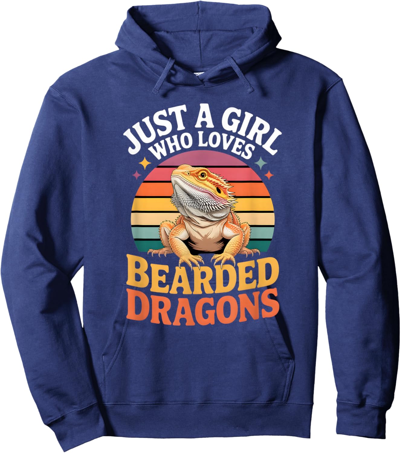 Girls Bearded Dragon Hoodie - Hoodie | Navy